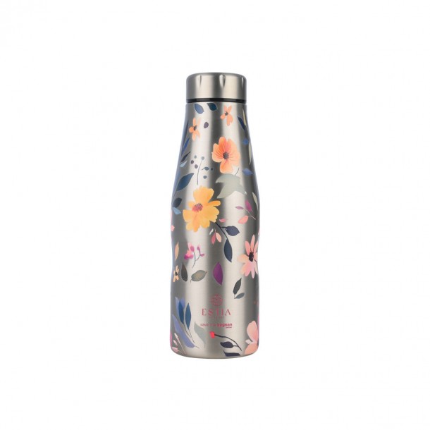 Θερμός-Μπουκάλι Ανοξείδωτο Flask Silver Botanic Save The Aegean Estia 500ml-7x7x22,3εκ. 01-31633