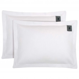 Ζεύγος Διακοσμητικές Μαξιλαροθήκες Microfiber 50x70+5εκ. Essential 3494 Λευκό Greenwich Polo Club
