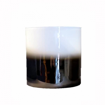 Βάζο Γυάλινο Λευκό-Ασημί Φ18x25εκ. Art Et Lumiere 30320
