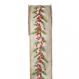 Χριστουγεννιάτικη Κορδέλα Christmas Flowers 6,7εκ.-9μ. iliadis 87940