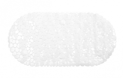 Ταπέτο Μπανιέρας Αντιολισθητικό Pvc 69x35εκ. Bliss White 2435843