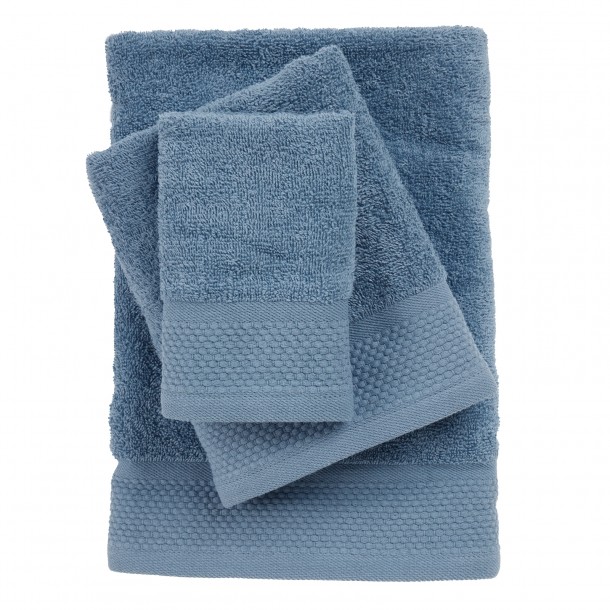 Σετ Πετσέτες 3τμχ Βαμβακερές Best 0837 Blue Das Home