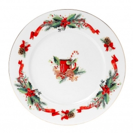 Χριστουγεννιάτικο Πιάτο Φαγητού Ρηχό Πορσελάνης 27εκ. Christmas Magic CRYSPO TRIO 06.240.01