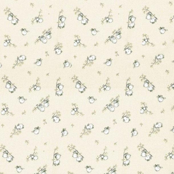 Πάνα Χασές Bebe Φανελένια 80x80εκ. Birds 16 Ecru DimCol
