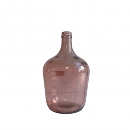 Βάζο Μπουκάλι Ροζ-Διάφανο 18x30εκ. Vetro MSA 20-31-890