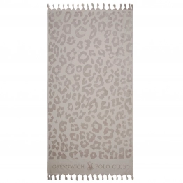 Πετσέτα Θαλάσσης Βαμβακερή 90x180εκ. Essential 3837 Γκρι Greenwich Polo Club