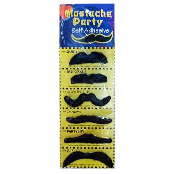 Μουστάκια Σετ 6τμχ Μικρά CARNAVALista 3-1133