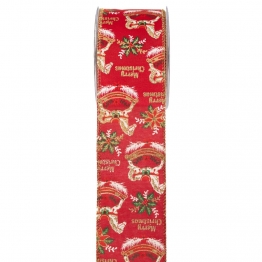 Χριστουγεννιάτικη Κορδέλα Ornament Horse 6,7εκ.-9μ. Μπορντώ iliadis 20077