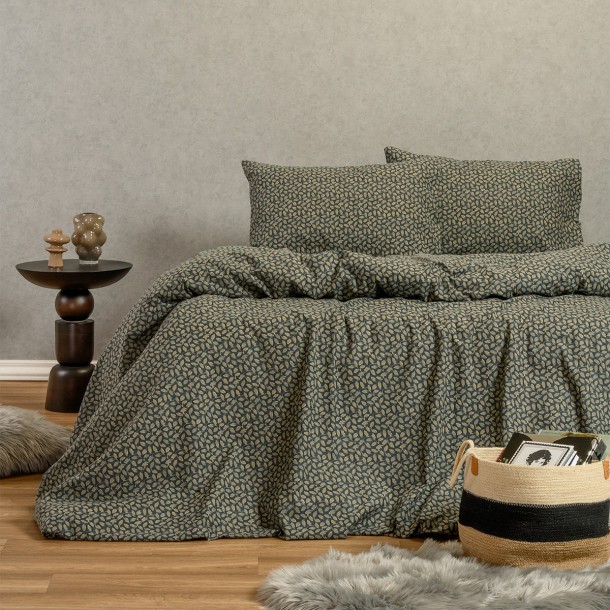 Σετ Σεντόνια Φανελένια Μονά 170x260εκ. Elise Blue Winter Line Melinen 20005001