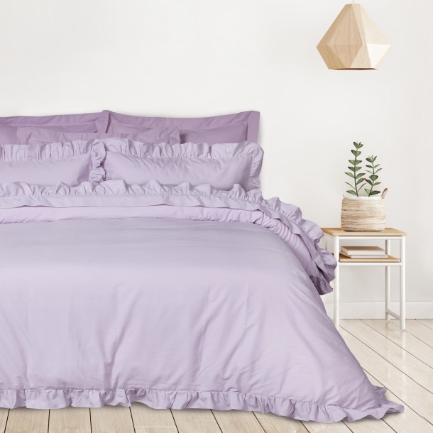 Σετ Παπλωματοθήκη Βαμβακερή Υπέρδιπλη 220x240εκ. Daily 3167 Lilac Das Home