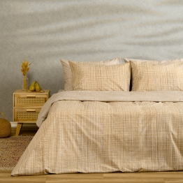 Παπλωματοθήκη Polycotton Υπέρδιπλη 225x245εκ. Mateo Beige Casual Line Melinen 20004804