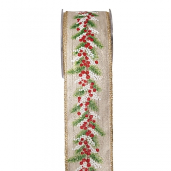 Χριστουγεννιάτικη Κορδέλα Christmas Flowers 6,7εκ.-9μ. iliadis 87940