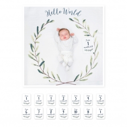 Mουσελίνα Φωτογράφισης 100x100εκ. & Κάρτες Hello World Lulujo LJ592