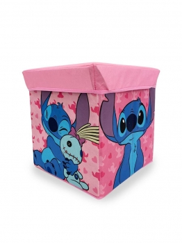 Κουτί-Σκαμπό Polyester Disney Home Lilo & Stitch 13 Pink 30x30x30εκ. DimCol