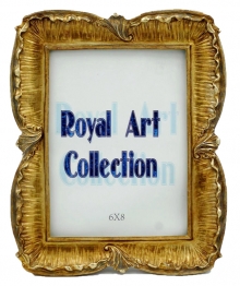 Κορνίζα Χειροποίητη Αντικέ Πολυεστερική Πατίνα Χρυσή Royal Art 15x20εκ. 