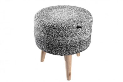 Σκαμπό Βαμβακερό Stool Shades Grey 40x40x40εκ. Guy Laroche