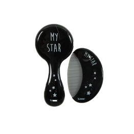 Σετ Βρεφική Βούρτσα & Χτενάκι Minene Baby Set Hair Black 18319006190OS