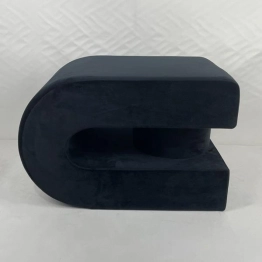 Σκαμπώ Βελούδινο Μαύρο 60,5x40x40εκ. ESTHETI 750-10072