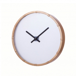 Ρολόι Τοίχου Μεταλλικό Χρυσό-Λευκό Art Et Lumiere 61εκ. 10335