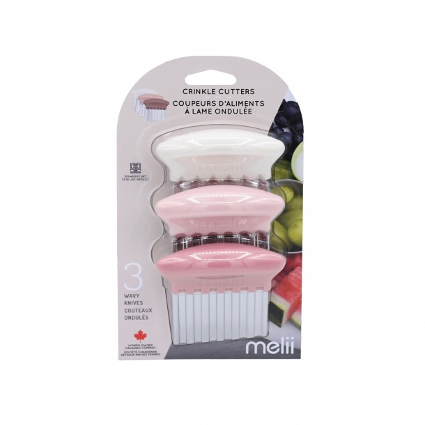 Σετ 3τμχ Κόπτης Crinkle Cutters Blush Melii MEL20130