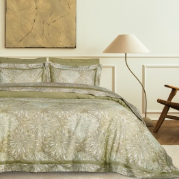 Σετ Παπλωματοθήκη Tencel-Βαμβακερή Υπέρδιπλη 220x240εκ. Executive 1690 Γκρι-Λαδί Das Home