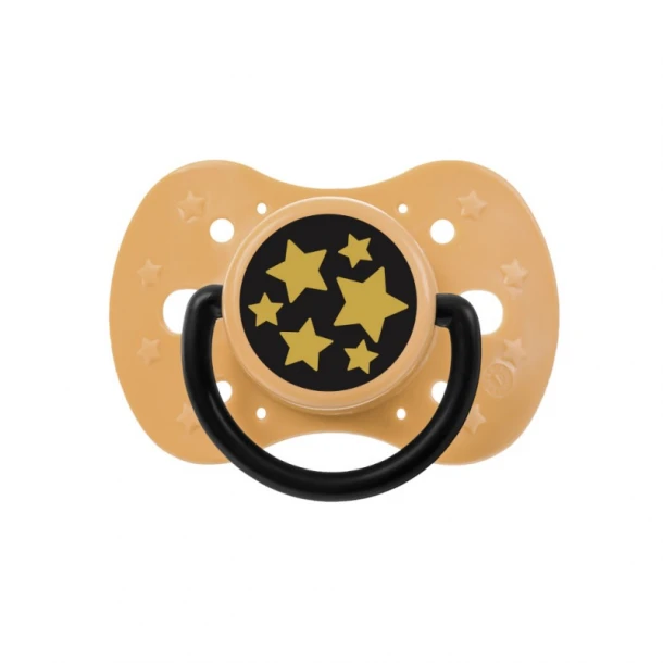 Πιπίλα Σιλικόνης 12+ Μηνών Yellow Stars Akuku A0591