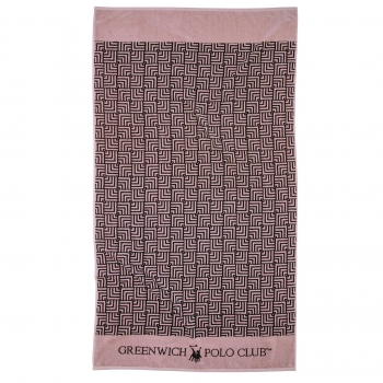 Πετσέτα Θαλάσσης Βαμβακερή 90x170εκ. Essential 3730 Nude-Μαύρη Greenwich Polo Club