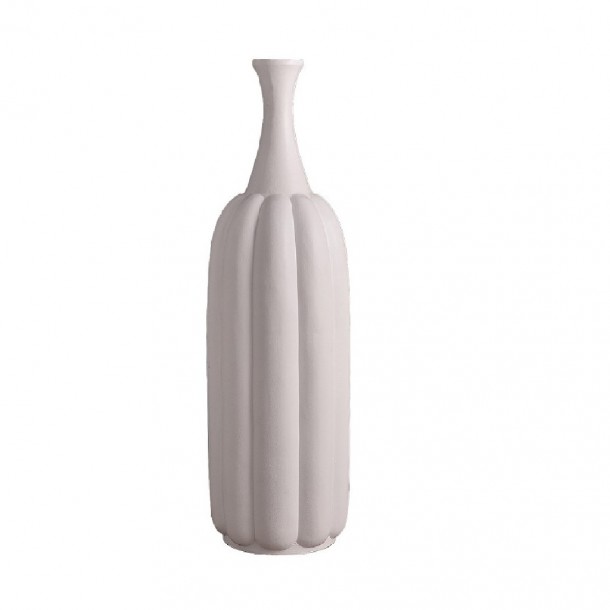 Επιδαπέδιο Βάζο Fiberclay Λευκό ESPIEL 32,5x90εκ. LOF114