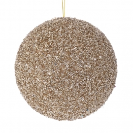 Χριστουγεννιάτικη Μπάλα Polyfoam Σαμπανί Glitter 10εκ. iliadis 83508