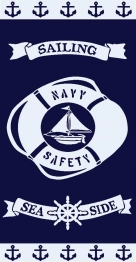 Πετσέτα Θαλάσσης 2 Όψεων Βαμβακερή Βελουτέ 87x165εκ. Ζακάρ 208 Dimcol