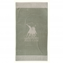 Πετσέτα Θαλάσσης Βαμβακερή 90x170εκ. Essential 3888 Γκρι-Εκρού Greenwich Polo Club
