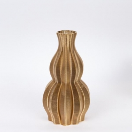 Βάζο Πορσελάνης 3D Χρυσό 16x16x30εκ. ESTHETI 752-21099