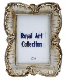 Κορνίζα Χειροποίητη Αντικέ Πολυεστερική Πατίνα Ασημί Royal Art 13x18εκ. YUA129/57SL