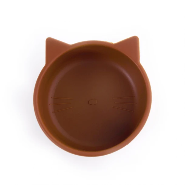 Μπωλ Σιλικόνης Με Βεντούζα Γατούλα Κεραμιδί 12x11,5x5,7εκ.-350ml babywise SLW023