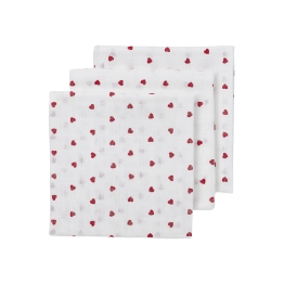Σετ 3τμχ Απορροφητική Λαβέτα-Μουσελίνα Βαμβακερή Sweet Heart 30x30εκ. Meyco MEY-169.225.69.02.M3