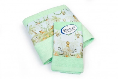 Σετ Πετσέτες 2τμχ Μπεμπέ Βαμβακερές Jungle 352 Mint DimCol 31160926077