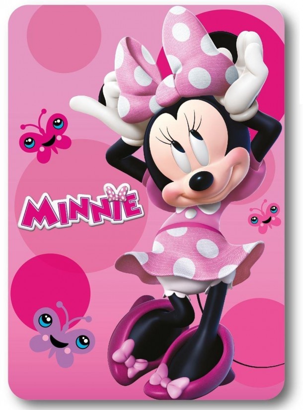 Κουβέρτα Κούνιας Fleece 100x140εκ. Home Minnie 19 Pink Digital Print Disney DimCol