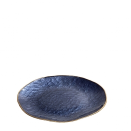 Διακοσμητική Πιατέλα Γυάλινη Μπλε Shine ESPIEL 28x2εκ. DAC1804