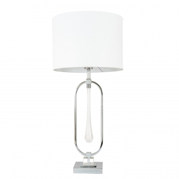 Φωτιστικό Επιτραπέζιο Ασημί-Λευκό 36x68εκ. Zen Collection 24.12.49897
