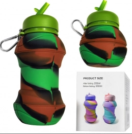 Παγούρι Σιλικόνης Πτυσσόμενο Μπάλα 550ml Homie 80-2152