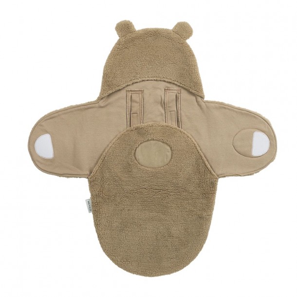 Meyco Wrap Κουβερτούλα Teddy για τη βόλτα Bear Brown MEY-296.242.80.00