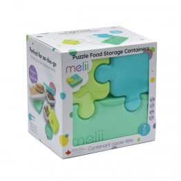 Σετ 2τμχ Φαγητοδοχείο Πλαστικό Με 3 Δοχεία Puzzle Boys Melli MEL15150