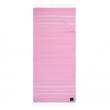 Πετσέτα Θαλάσσης-Παρεό Βαμβακερή 80x180εκ. Essential 3810 Ροζ Greenwich Polo Club
