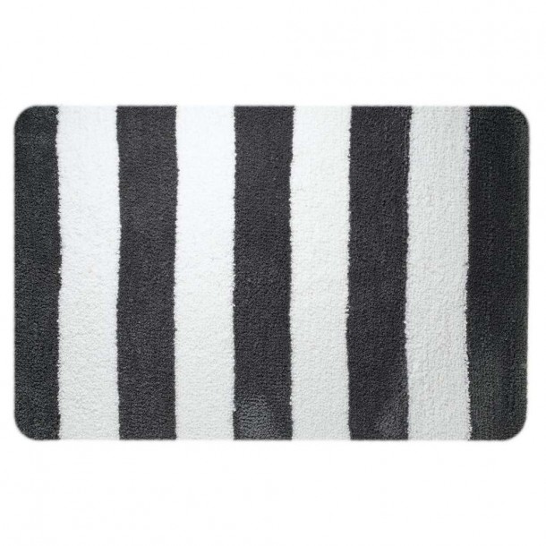 Ταπέτο Μπάνιου Polyester 60x90εκ. Linje Grey-White Sealskin 291653614