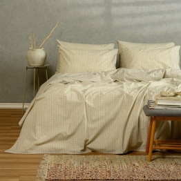 Παπλωματοθήκη Polycotton Υπέρδιπλη 225x245εκ. Layla Beige Casual Line Melinen 20004801