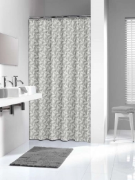 Κουρτίνα Μπάνιου Αδιάβροχη Υφασμάτινη 180x200εκ. Piega Grey Sealskin 233591311