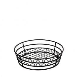 Καλάθι Μεταλλικό Στρογγυλό Μαύρο 17x17x6εκ. ESPIEL HOT1001