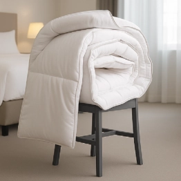 Πάπλωμα All Seasons Satin Microfiber 260x240εκ. 400 GSM Λευκό 242420004418