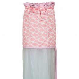 Κουνουπιέρα Κρεβατιού Τούλι Nylon-Βαμβακερή 180x540εκ. Sheep Ροζ 80291