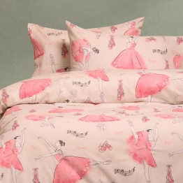 Σετ Σεντόνι Με Μαξιλαροθήκη Φανελένιο Ημίδιπλο Με Λάστιχο 120x200+30εκ. Ballet Ecru Kids Line Melinen 20004078